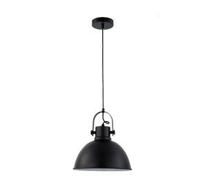 Lámpara colgante 1L E27 London negro/blanco