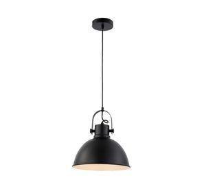 Lámpara colgante 1L E27 London negro/blanco