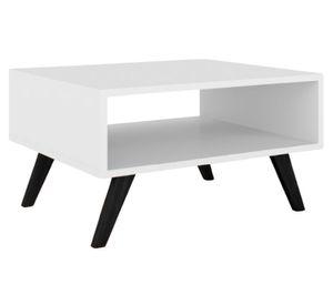 Mesa de centro rectangular Espacios 35x60x50 cm blanco