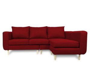 Seccional 3 cuerpos Bollen chenille rojo