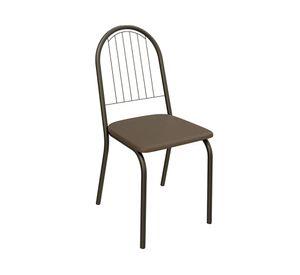 Set 2 sillas comedor acero/MDP Noruega café