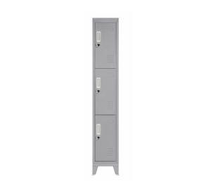 Locker 3 puertas gris Maletek
