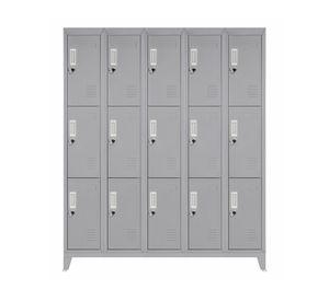 Locker 15 puertas gris Maletek