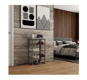 Estante 4 niveles Home Design blanco/oro envejecido