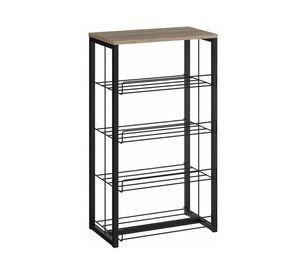 Estante 4 niveles Home Design noce/negro