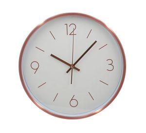 Reloj mural cobrizado 30x30 cm