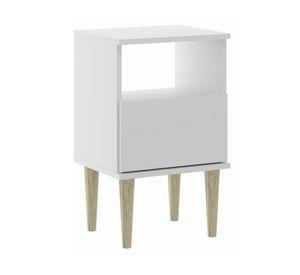 Velador 1 cajón Vicenza blanco