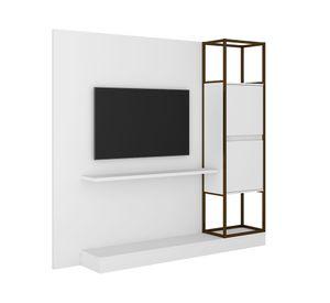 Centro entretenimiento TV 60'' Home Design blanco/oro envejecido