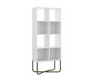 Estante 4 niveles Connect blanco/oro envejecido