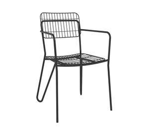 Silla comedor acero Milano negro