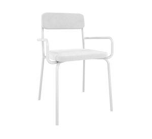 Silla comedor acero Lenox blanco