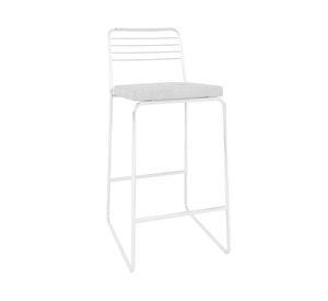 Taburete acero Hudson blanco