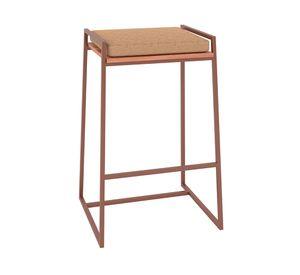 Taburete acero Bronx oro envejecido/mocca