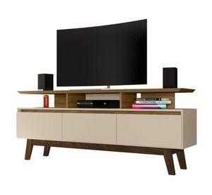 Rack TV 60'' Rubí blanco invierno/canela