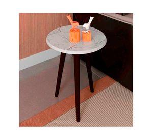 Mesa auxiliar lateral Brilha mármol 48x44x44 cm