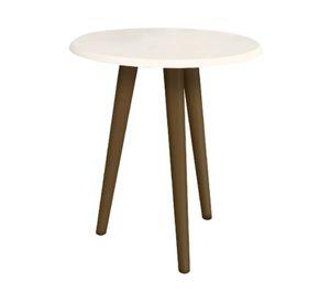 Mesa auxiliar lateral Brilha blanco invierno 48x44x44 cm