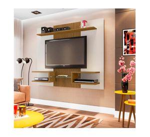 Panel TV 55'' Atlas blanco invierno/canela ripado