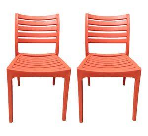 Silla Edus naranjo 2 unidades Idetex