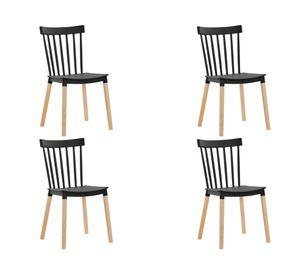 Silla Style negro 4 unidades Idetex