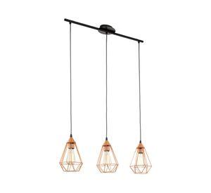 Lámpara colgar DM17 60W E27 3L Tarbes negro