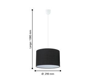 Lámpara colgar 1L E27 Sitia negro Eglo