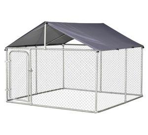 Canil modular perros 4x4x2.3 m Malla galvanizada