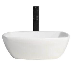 Lavamano sobreponer 42 cm loza blanco