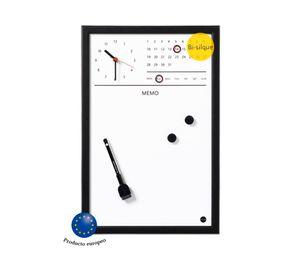 Pizarra magnètica reloj 30x45 cm negro