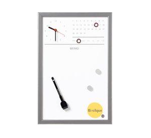 Pizarra magnética reloj 30x45 cm gris
