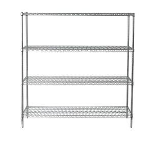 Estante acero cromado 4 repisas OLYC246063-4