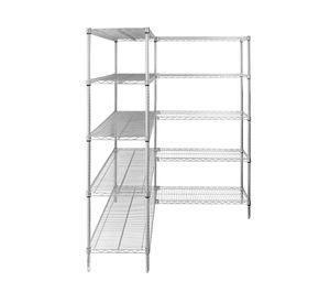 Estante L acero cromado 5 repisas OLYC18366074-5