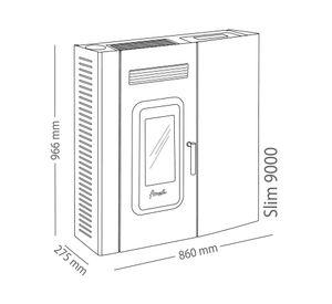 Calefactor Pellet 9400W Slim negro