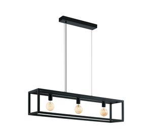 Lámpara colgar 3L E27 Elswick negro