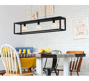 Lámpara colgar 3L E27 Elswick negro
