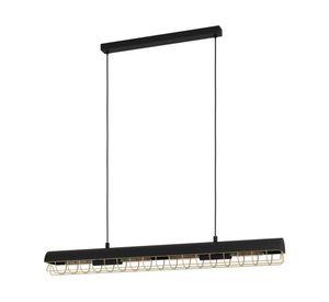 Lámpara colgar 4L E27 Alfonsine negro