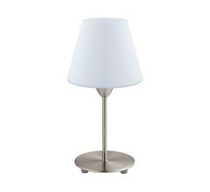 Lámpara sobremesa 1L E14 Damasco 1 blanco/plateado