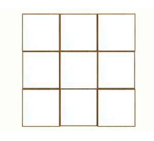 Espejo 75x75 cm TB86 café