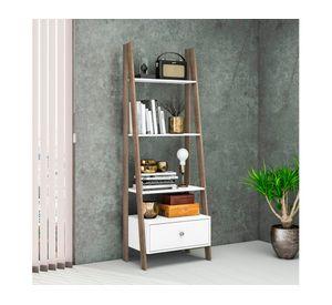 Estante velador Scala 180x63x40 cm blanco/rústico
