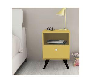 Velador 1 cajón Retro amarillo