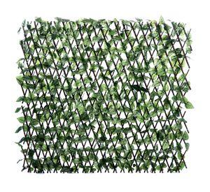 Valla artificial de pared Laurel verde 100x120 cm