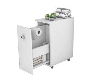 Mueble organizador baño 1 puerta Gales blanco