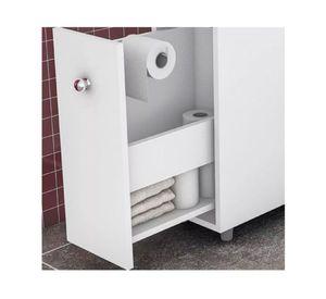 Mueble organizador baño 1 puerta Gales blanco