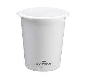 Papelero básico 13 litros plástico blanco