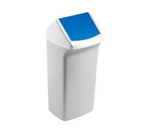 Basurero 40 litros tapa abatible Durabin azul
