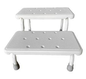 Escabel clínico EPC016 2 peldaños blanco
