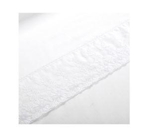 Juego sábanas 200 hilos 1.5 plazas Broderie Pamplona blanco