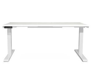 Escritorio eléctrico dual con pasacables Cosmo blanco 180x70x71.5-120.5 cm