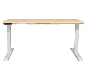Escritorio eléctrico dual Cosmo natural/blanco 160x70x71.5-120.5 cm
