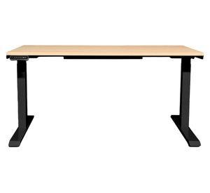 Escritorio eléctrico dual Cosmo natural/negro 160x70x71.5-120.5 cm