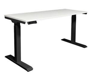 Escritorio el茅ctrico dual Cosmo blanco/negro 160x70x71.5-120.5 cm